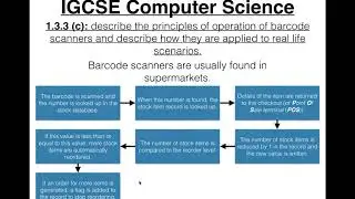 36 IGCSE Computer Scinece Tutorial  1 3 3 c – Barcode Scanners