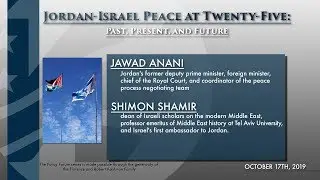 Jordan-Israel Peace at Twenty-Five: Past, Present, and Future