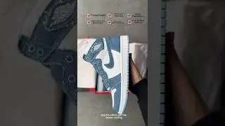 Jordan 1 High Denim Review in 45 Seconds #unboxingreview #jordan1review #shorts #jordan1unboxing #fy