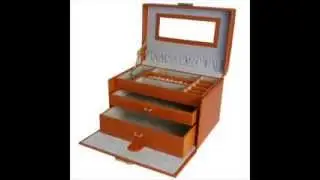 Orange Jewelry Box with Travel Case Tech Swiss; travel jewelry boxes, unique jewelry box