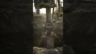 Bored pile working,  #construction #concrete #video #highway #road #shorts