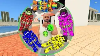Franklin Playing As ALL ANGRY HULKBUSTER In INDIAN BIKE DRIVING 3D