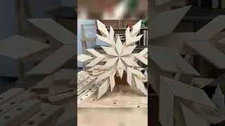 Build wooden snowflakes from pallet #woodworking #diy #joinery #woodwork #tools #build