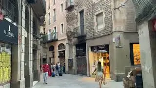 Strolling through the bustling streets of the Gothic Quarter of Barcelona