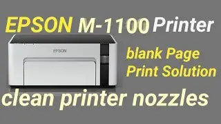 How to Remove Missing Lines - Head cleaning Epson M 1100 blank page Solution