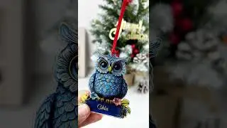 Love Owl - Personalized Owl Ornament  #geeowl #customizable #owllove