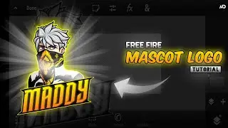HOW TO MAKE FREE FIRE MASCOT LOGO ON ANDROID #how to make mascot logo #maddy design's