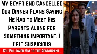 MY BOYFRIEND CANCELLED OUR DINNER PLANS SAYING HE HAD TO MEET HIS PARENTS ALONE FOR SOMETHING...