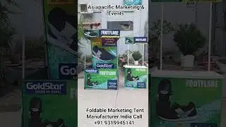 Custom Printed Canopy Tent for Shoe Brand Promotion | Foldable Marketing Tent Manufacturer India