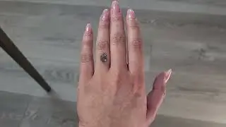 3.39ct salt and pepper hexagon rose cut diamond