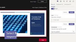 How to moderate a Q&A for a Microsoft Teams live