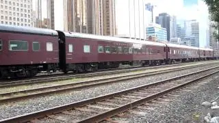 CP 2816 leads the Royal Canadian Pacific westbound from Calgary