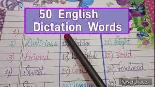 50 English Dictation Words | English Words | 50 Words | Dictation Words  #english #dictation #words