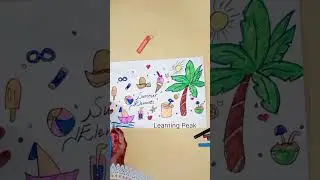 Elements of Summer Drawing|Summer Picnic for kids|Summer illustration|Learning Peak