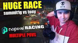 Summit1g WANTS REVENGE, HUGE RACE (Multiple POVS) (NoPixel Racing)