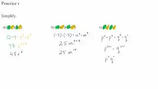 Unit 2 - Lesson 5 Exponent Laws: Part 2 - Practice 1