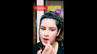 Popsicle yellow red lips #shorts #ytshorts #tiktok #viral #hacks #viralhacks #makeupvideos