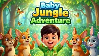 Baby Jungle Adventure 🐘🌴 | Fun Kids Song | Animal Rhymes for Babies | Jungle Song
