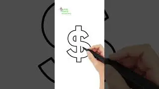 Easy to draw DOLLAR 💲💰 sign | #short #drawing #youtubeshorts #dollar #trending #art #new #reels #yt