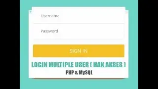 DEMO Tutorial Membuat Login Multi Level User dengan PHP dan MySQL