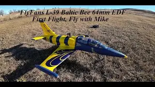 FlyFans L~39 Baltic Bee 64mm EDF, First Flight, Fly with Mike