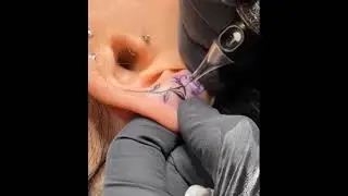 Beautiful Ear Rose Tattoo By Artist : @endy.ones