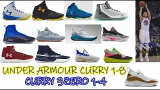 Under Armour Curry 1-8  and Curry 3Zero 1-4