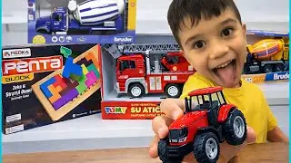 🔴 Emir Buğra oyuncak araba d&uuml;kkanı a&ccedil;ıyor itfaiye,trakt&ouml;r,kamyon,kep&ccedil;e, polis,ambulans satacak