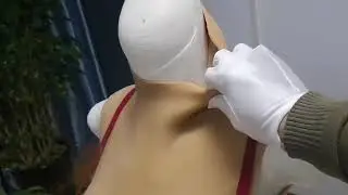 Drag Queen shemale Half body D cups fake breast form for crossdresser men boobs