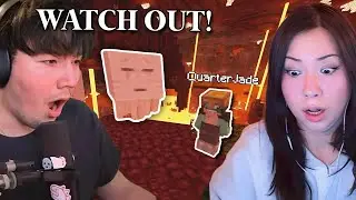 Первая смерть Джоди и Джона в их испытании &laquo;Связь душ&raquo; в Minecraft.