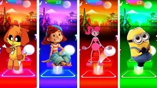Dog Day Poppy vs Gulie Marcoba Ido 🆚 Mommy Long Leng 🆚 Minion Tiles Hop New game 