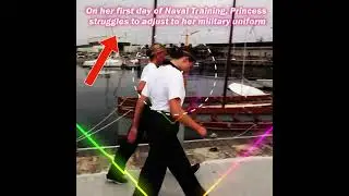 Princess Leonor struggles to adjust to her military uniform in Naval Training #shorts #spain #viral