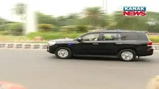 ରାଜଭବନ ଅଭିମୁଖେ ପ୍ରଧାନମନ୍ତ୍ରୀ || PM Modi Lands At Bhubaneswar Airport, Leaves For Raj Bhawan