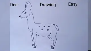 how to draw deer drawing easy step by step@Kids Drawing Talent