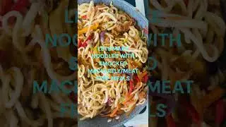 EASY NOODLES WITH SMOKED MACKEREL/MEAT FREE MEAL