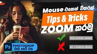 Photoshop 2021 & All : How to Zoom In and Out with Mouse Scroll Wheel (Fast Tutorial) | Sinhala