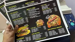 Xerox 7845 | dark colour | menu card printing