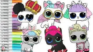 LOL Surprise Pets Coloring Book Compilation Pupsta Hop Hop LOL Surprise Dolls Confetti Pop