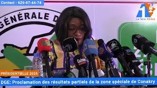 #Présidentielles2025 : Résultats partiels de Conakry- DGE .