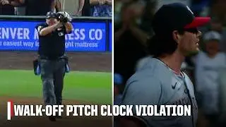 Nationals-Rockies ends with a WALK-OFF pitch clock violation 😳 | ESPN MLB