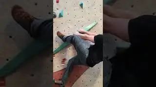 Climbing Teal V3 Boulder