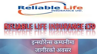 Reliable life insurance vacancy 2082|| Bachelors degree can apply