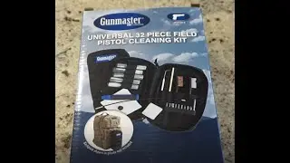 Gunmaster Universal 32 Piece Field Pistol Cleaning Kit unboxing and overview.