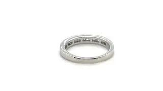 Princess & Baguette Diamond Half Eternity Ring 0.50ct Platinum