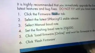 Cleanflight SPracing F3 firmware - RTFM edition