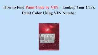 How to Find Paint Code by VIN &ndash; Lookup Your Car&rsquo;s Paint Color Using VIN Number