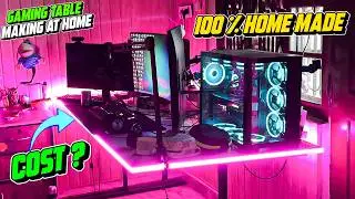 I Built My Own Gaming Table at Home 🛠️ | Full DIY Process Step-by-Step | Budget Gaming Desk Homemade