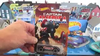 RD-08 - Hot Wheels Капитан Америка - Распаковка и обзор игрушечной машинки из литого металла - Ma...