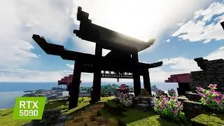 Exploring a Japanese Village in Minecraft | RTX 5090 + Bliss Shaders (Patrix, Distant Horizons)
