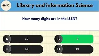 Library & Information Science MCQs with Answers CSS Exam Preparation Questions 551   600